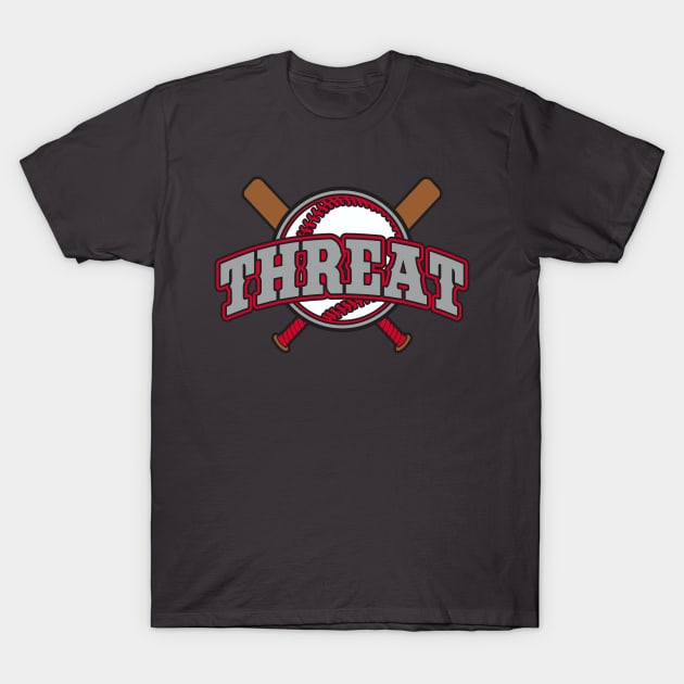 Threat Baseball Logo T-Shirt by DavesTees